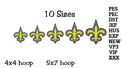 MACHINE EMBROIDERY DESIGNS - FLEUR DE LIS - MULTIPLE FORMATS - 10 SIZE