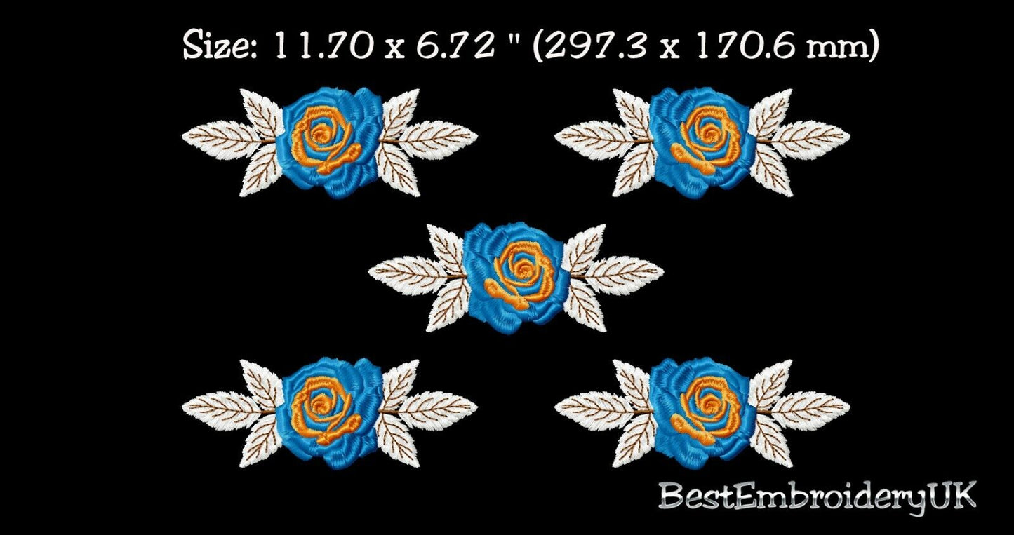 MACHINE EMBROIDERY DESIGNS - ROSES EMBROIDERY - DRESS, HANDBAG Embroid
