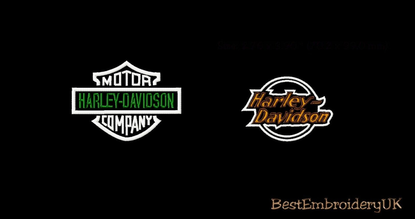 MACHINE EMBROIDERY DESIGNS - 6 HARLEY DAVIDSON EMBROIDERY DESIGNS