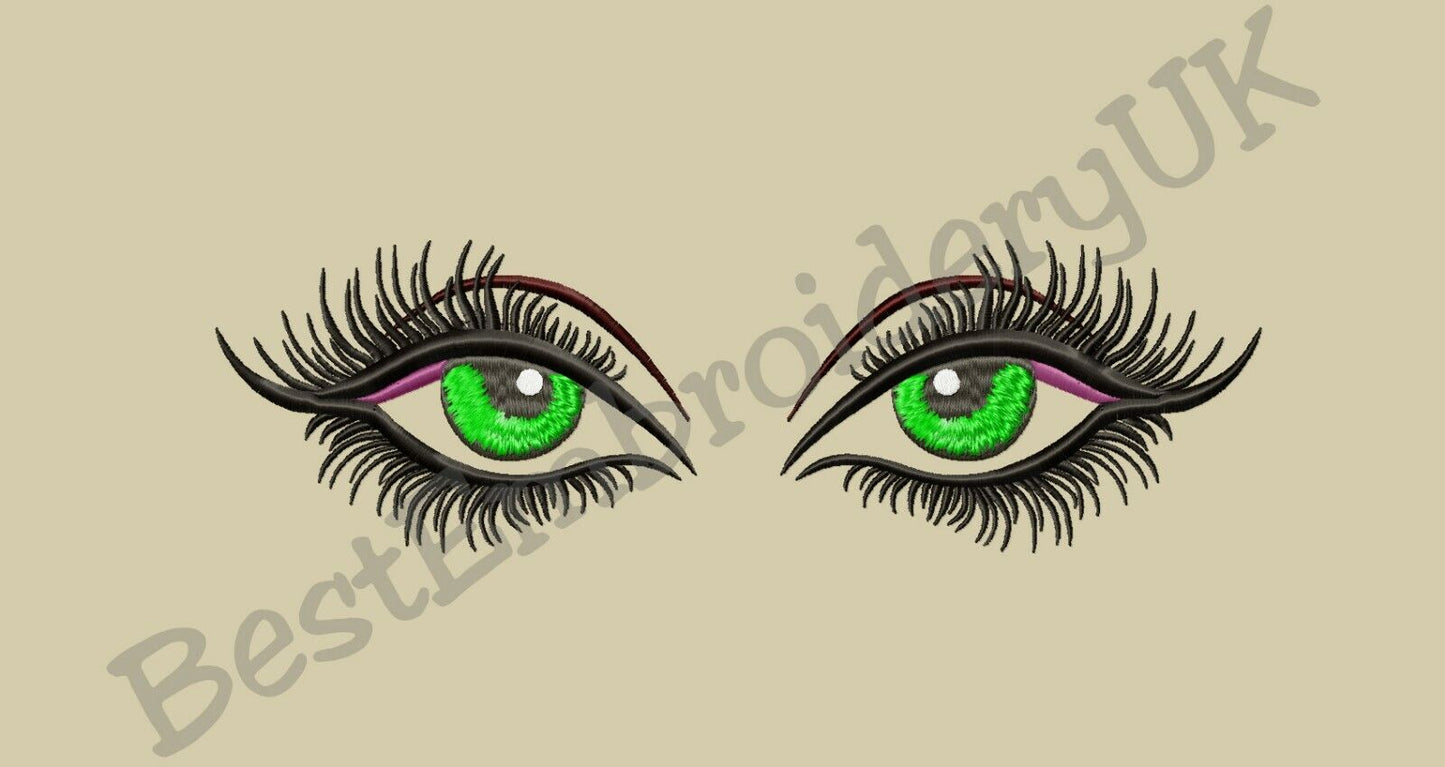 MACHINE EMBROIDERY DESIGNS - DOLL FACE - REALISTIC WOMAN'S EYES - EYEL