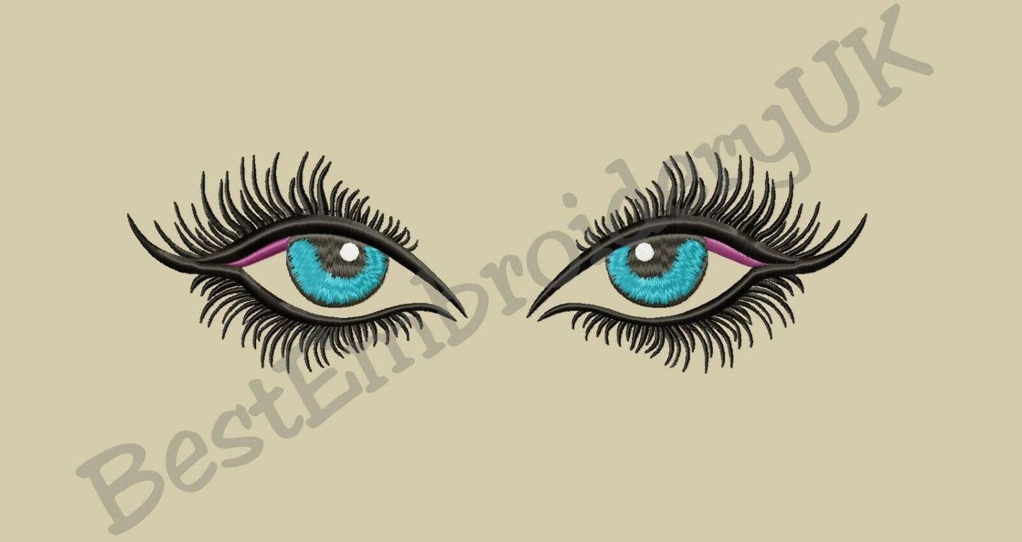 MACHINE EMBROIDERY DESIGNS - DOLL FACE - REALISTIC WOMAN'S EYES - EYEL