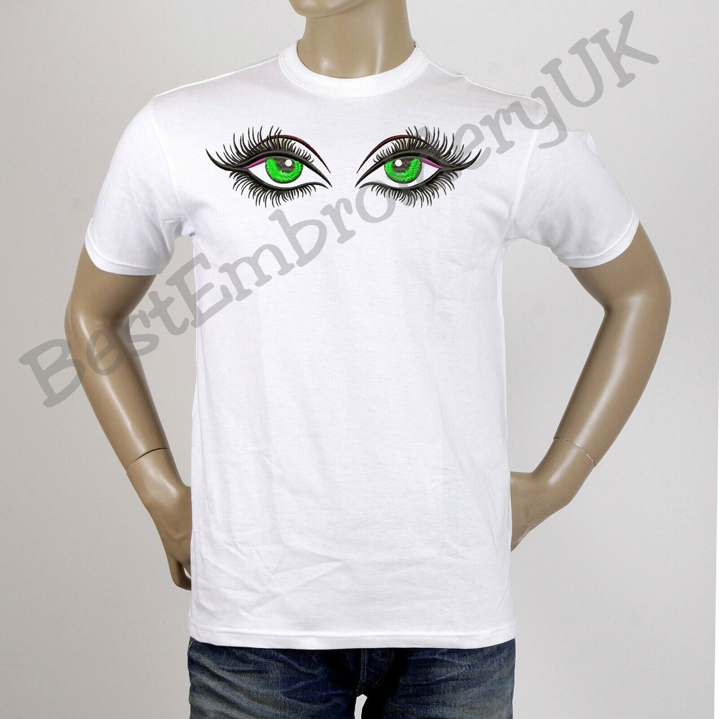 MACHINE EMBROIDERY DESIGNS - DOLL FACE - REALISTIC WOMAN'S EYES - EYEL