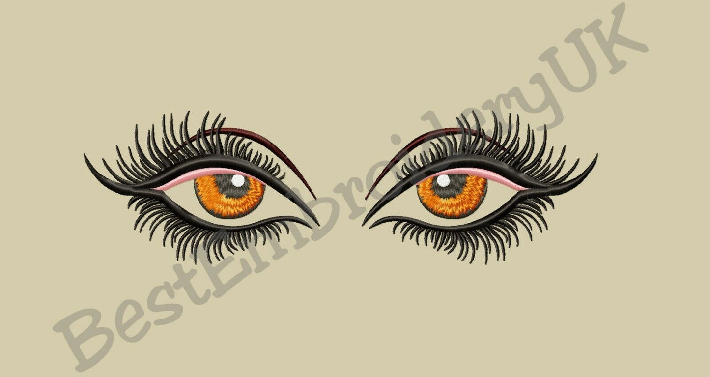 MACHINE EMBROIDERY DESIGNS - DOLL FACE - REALISTIC WOMAN'S EYES - EYEL