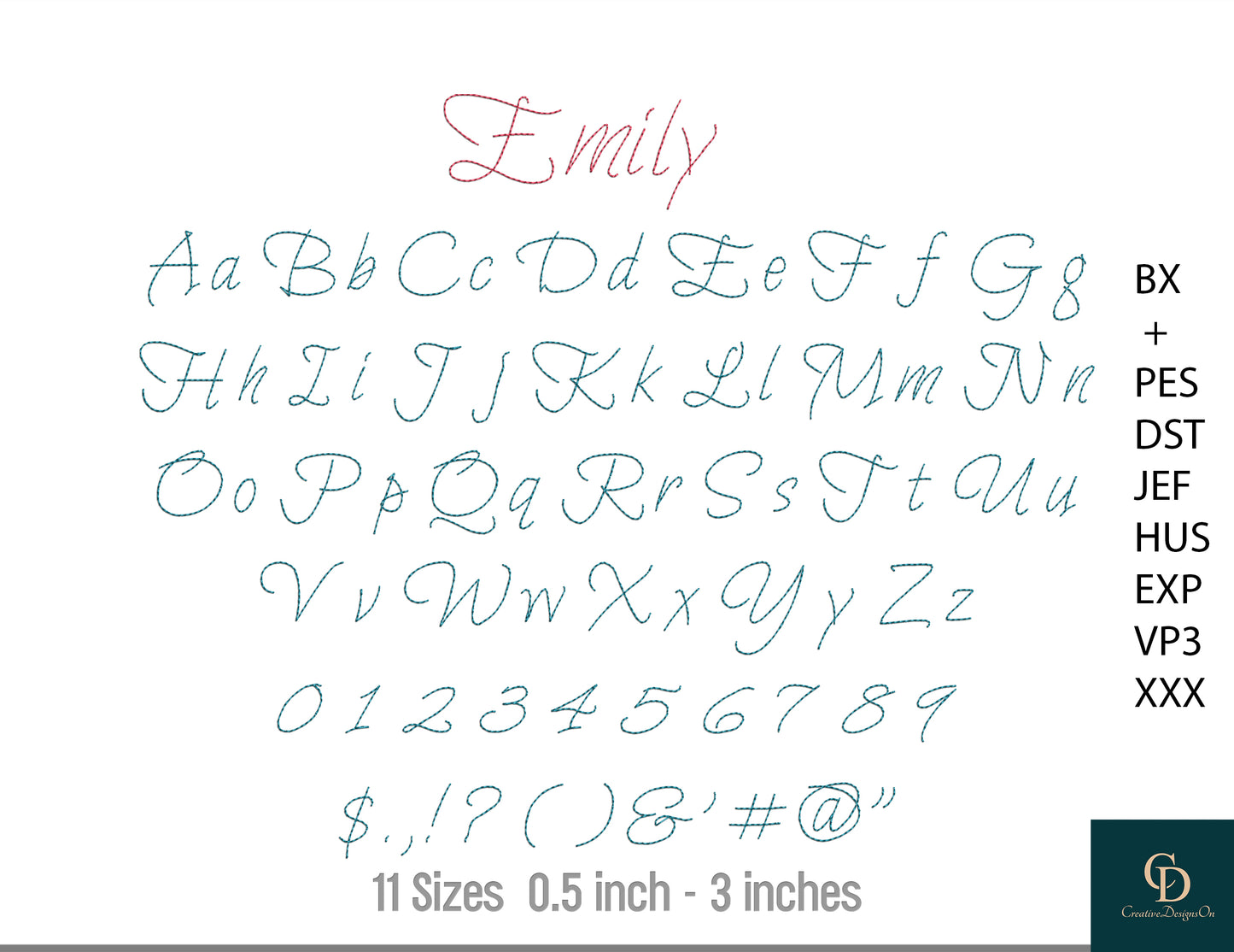 Machine Embroidery Fonts Bundle, Super BX Set of 12 Fonts, Monogram Alphabet, Satin Font, Boho Signature Font, 11 Sizes