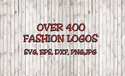 FASHION BRAND LOGOS IN SVG, EPS, PNG, DXF, JPEG, 400 DESIGNS BUNDLE, C