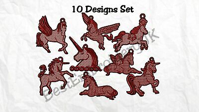 MACHINE EMBROIDERY DESIGNS - 10 FSL UNICORN EMBROIDERY DESIGNS - PES D