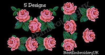MACHINE EMBROIDERY DESIGNS - ROSE EMBROIDERY - DRESS, HANDBAG Embroide