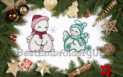 MACHINE EMBROIDERY DESIGNS - 10 SNOWMAN CHRISTMAS EMBROIDERY - PES DST