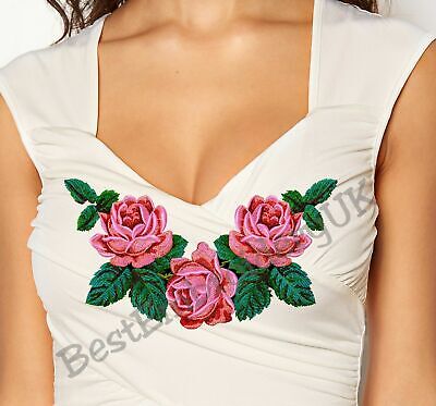 MACHINE EMBROIDERY DESIGNS - ROSE EMBROIDERY - DRESS, HANDBAG Embroide