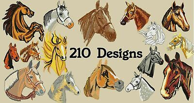 MACHINE EMBROIDERY DESIGNS - 210 HORSES EMBROIDERY DESIGNS - PES DST J