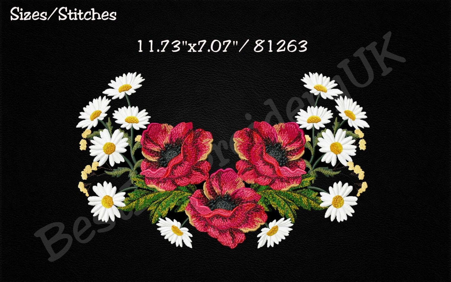 MACHINE EMBROIDERY DESIGNS - POPPY EMBROIDERY - DRESS Embroidery - Han