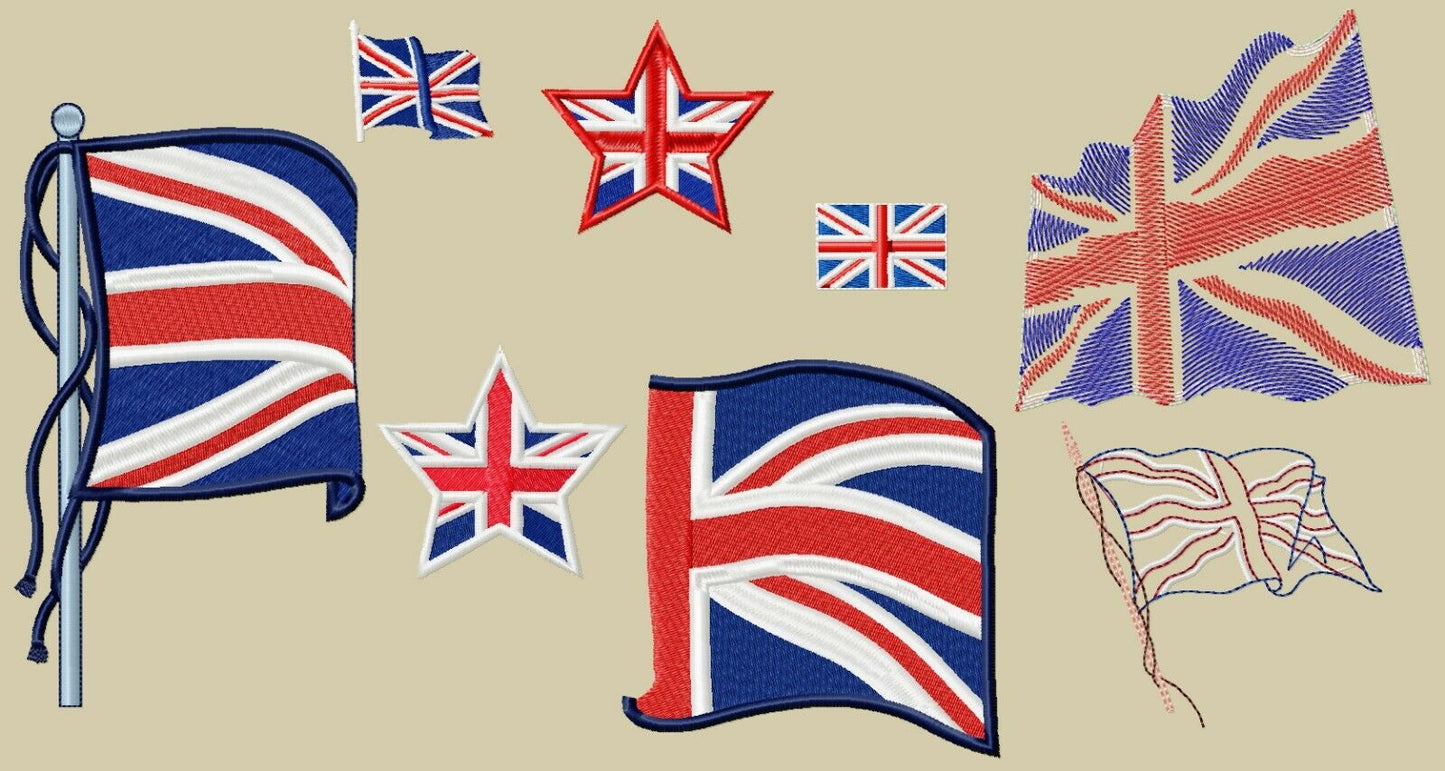 MACHINE EMBROIDERY DESIGNS - UNITED KINGDOM FLAG EMBROIDERY DESIGNS