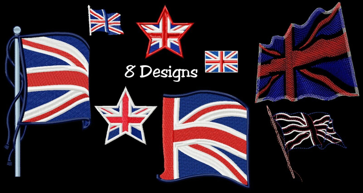 MACHINE EMBROIDERY DESIGNS - UNITED KINGDOM FLAG EMBROIDERY DESIGNS