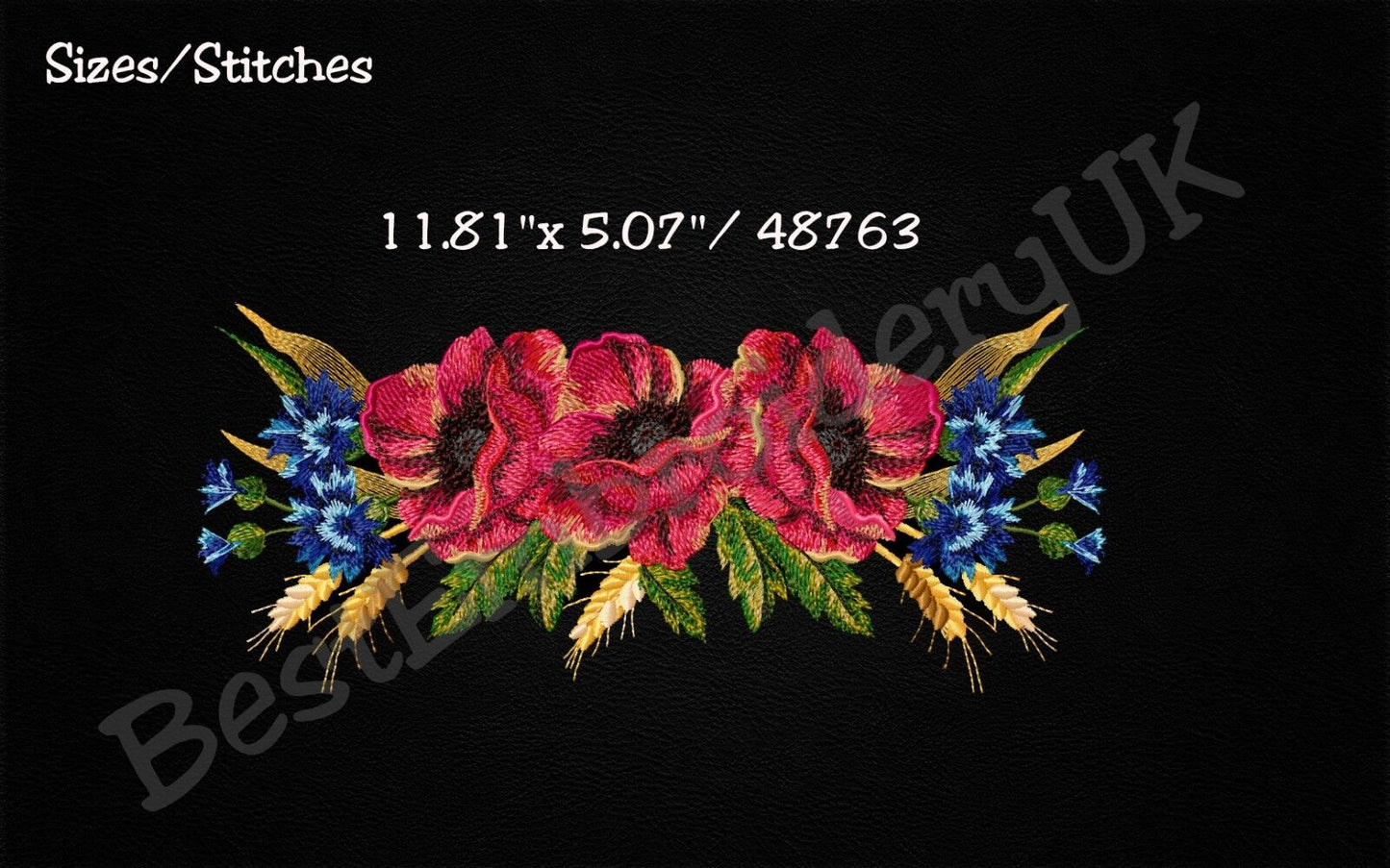 MACHINE EMBROIDERY DESIGNS - POPPY EMBROIDERY - DRESS Embroidery - Han