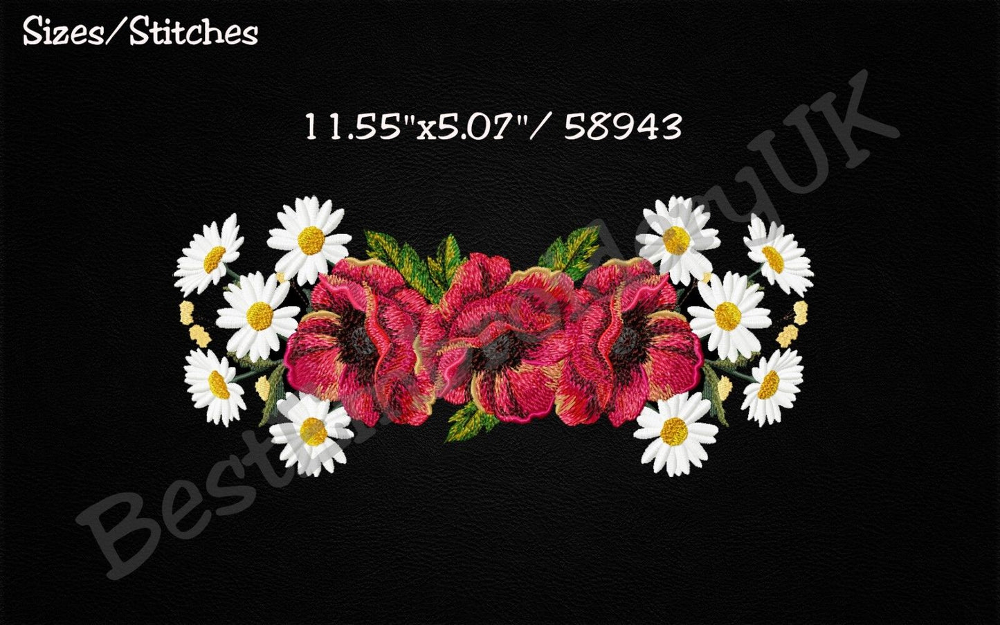 MACHINE EMBROIDERY DESIGNS - POPPY EMBROIDERY - DRESS Embroidery - Han