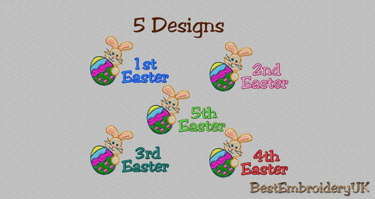 MACHINE EMBROIDERY DESIGN - EASTER EMBROIDERY - 1ST, 2ND, 3RD, 4TH, 5T
