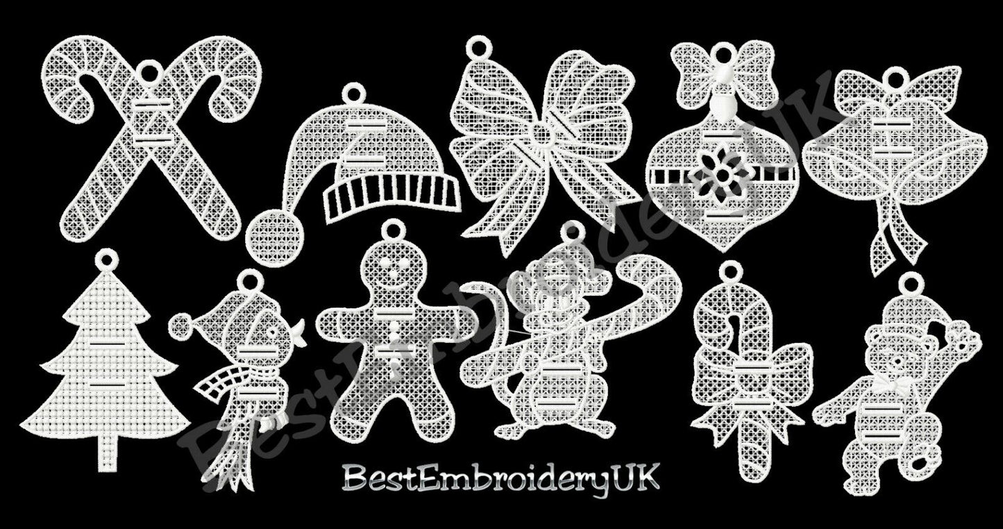 MACHINE EMBROIDERY DESIGNS - 101 FSL CHRISTMAS EMBROIDERY - PES DST JE