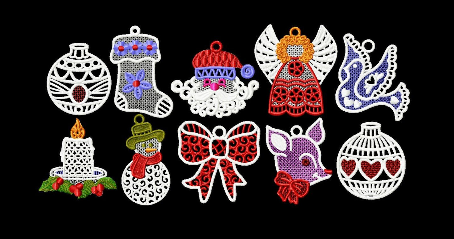 MACHINE EMBROIDERY DESIGNS - 101 FSL CHRISTMAS EMBROIDERY - PES DST JE