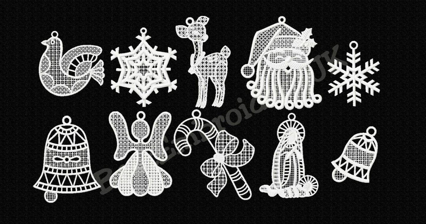 MACHINE EMBROIDERY DESIGNS - 101 FSL CHRISTMAS EMBROIDERY - PES DST JE